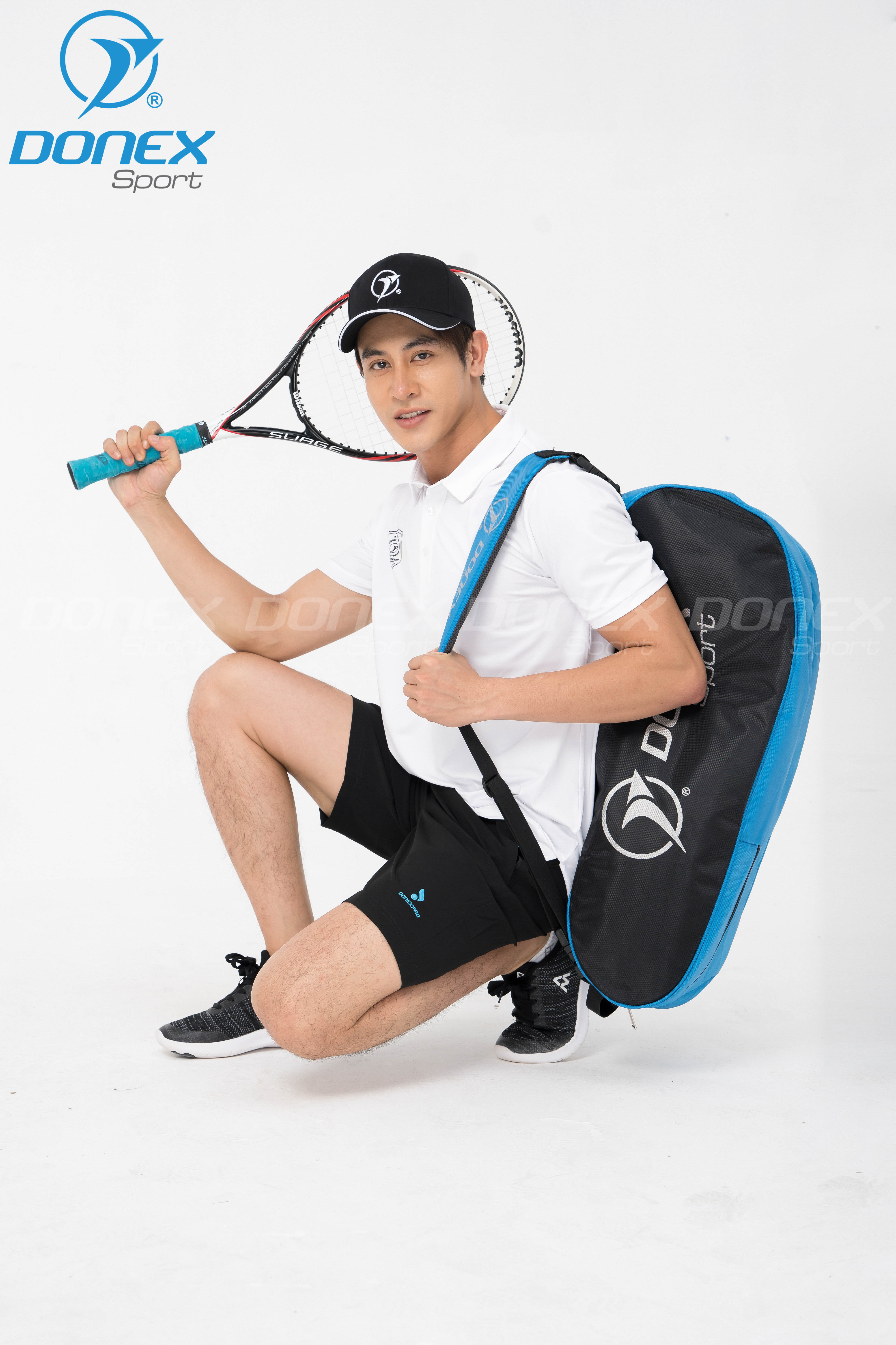 Túi đựng vợt 3 ngăn DONEX BT-1001 Đen phối xanh copan